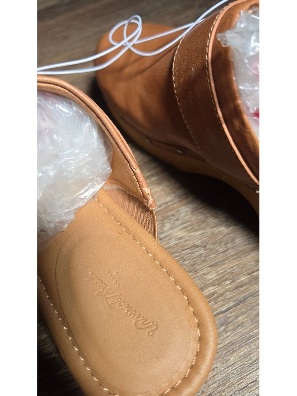 NWT Universal Thread Brown Faux Leather Clog Mules Buckle Detail Size 8, #120 - Picture 8 of 8